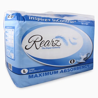 Picture of a bag of rearz inspire incontrol diapers